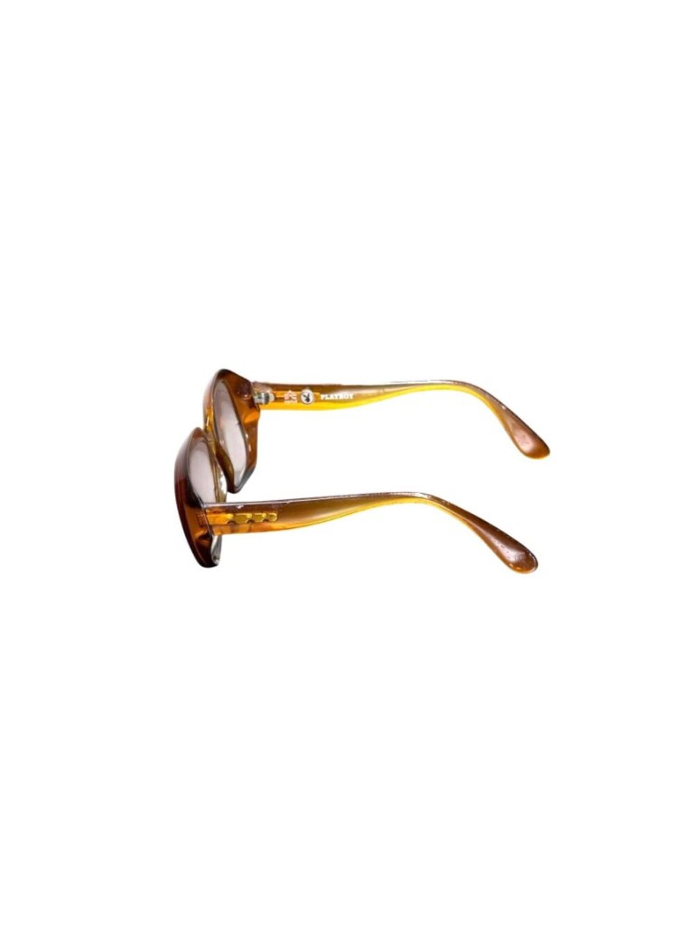 1970s Playboy 1024 Eyeglasses Frame Germany Honey Amber color - Picture 2 of 11